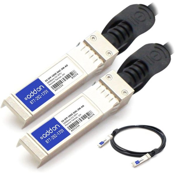AddOn Juniper Networks Compatible TAA Compliant 10GBase-CU SFP+ to SFP+ Direct Attach Cable (Passive Twinax, 2m) on Sale