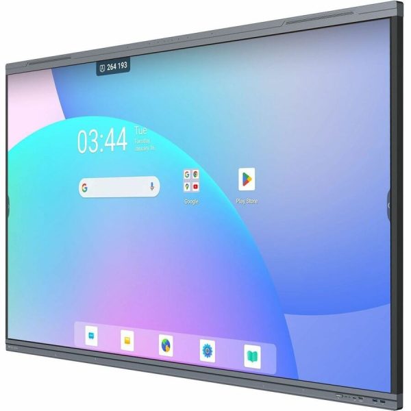 V7 IFP8603-V7PROM Interactive Display - 86 Inch 4K Android 13 EDLA Certified, 16GB RAM 256GB ROM, 2 x 8W + 2 x 18W Speakers,includes Device management, Wi-Fi, Bluetooth Wall Mount, Google Play Store Supply