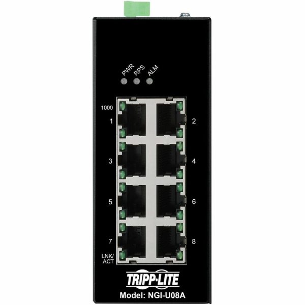 Tripp Lite by Eaton 8-Port Unmanaged Industrial Gigabit Ethernet Switch - 10 100 1000 Mbps, Ruggedized, -40�° to 75�°C, EIP QoS, DIN Mount - TAA Compliant Hot on Sale